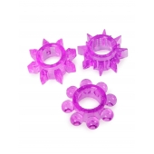 Набор из 3 лиловых эрекционных колец различной формы - Erowoman-Eroman - в Нижнем Тагиле купить с доставкой
