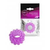 Лиловое эрекционное кольцо с 2 рядами стимулирующих шариков - Erowoman-Eroman - в Нижнем Тагиле купить с доставкой