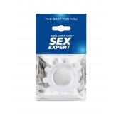 Прозрачное эрекционное кольцо со стимулирующими шариками - Sex Expert - в Нижнем Тагиле купить с доставкой