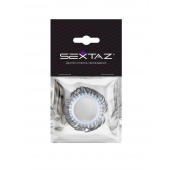 Эластичное эрекционное колечко с черными «ресничками» - Sextaz - в Нижнем Тагиле купить с доставкой