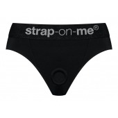 Черные трусики для насадок Heroine Lingerie Harness - size XL - Strap-on-me - купить с доставкой в Нижнем Тагиле