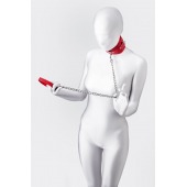 Красный ошейник с подкладкой из меха - ToyFa - купить с доставкой в Нижнем Тагиле