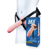 Мужской полый страпон на регулируемых ремешках - 22 см. - Sex Expert - купить с доставкой в Нижнем Тагиле