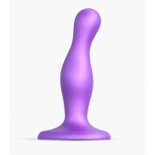 Фиолетовая насадка Strap-On-Me Dildo Plug Curvy size S - Strap-on-me - купить с доставкой в Нижнем Тагиле
