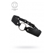 Черный кожаный чокер-ошейник со скруглёнными углами - Pecado - купить с доставкой в Нижнем Тагиле