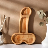 Деревянное блюдо для подачи в форме члена (25 х 16,5 х 1,7 см) - Сима-Ленд - купить с доставкой в Нижнем Тагиле