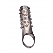 Дымчатая насадка на пенис с выпуклостями - 11 см. - Sex Expert - в Нижнем Тагиле купить с доставкой