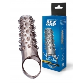 Дымчатая насадка на пенис с шипами и выпуклостями - 12 см. - Sex Expert - в Нижнем Тагиле купить с доставкой