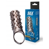 Дымчатая насадка на пенис с шипами и выпуклостями - 12,5 см. - Sex Expert - в Нижнем Тагиле купить с доставкой