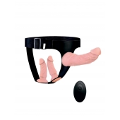 Женский страпон с 3 насадками и вибрацией - Erowoman-Eroman - купить с доставкой в Нижнем Тагиле