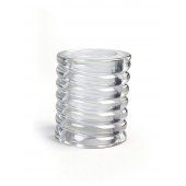 Прозрачная сквозная насадка на пенис с ребрышками - Sex Expert - в Нижнем Тагиле купить с доставкой