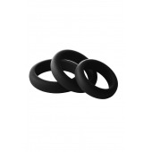 Набор из 3 черных эрекционных колец Smooth Silicone Cockring Pack - Dream Toys - в Нижнем Тагиле купить с доставкой