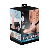 Телесный полый страпон с вибрацией Erection Agents - 24,1 см. - NMC - купить с доставкой в Нижнем Тагиле