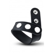 Черное эрекционное кольцо на кнопках - Blush Novelties - в Нижнем Тагиле купить с доставкой