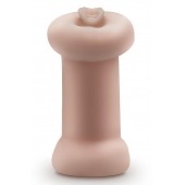 Телесный люминесцентный двусторонний мастурбатор Tasha - Blush Novelties - в Нижнем Тагиле купить с доставкой