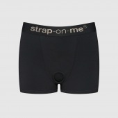 Черные трусики-боксеры для фиксации насадок Strap-on-me Harness Lingerie Allure - size XS - Strap-on-me - купить с доставкой в Нижнем Тагиле