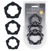 Набор из 3 эрекционных колец Beaded Silicone Cockring Set - Shots Media BV - в Нижнем Тагиле купить с доставкой