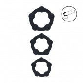 Набор из 3 эрекционных колец Beaded Silicone Cockring Set - Shots Media BV - в Нижнем Тагиле купить с доставкой
