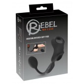 Черное виброкольцо с анальной пробкой Cock Ring with RC Butt Plug - Orion - в Нижнем Тагиле купить с доставкой