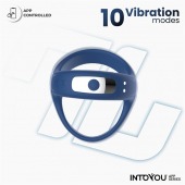 Синее интерактивное эрекционное виброкольцо Rank - Intoyou - в Нижнем Тагиле купить с доставкой