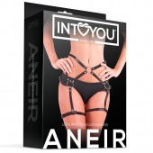 Черные стрепы на бёдра Aneir - Intoyou - купить с доставкой в Нижнем Тагиле
