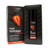 Жидкий вибратор Orgie High Voltage Strawberry - 15 мл. - ORGIE - купить с доставкой в Нижнем Тагиле