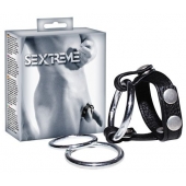 Подхват для мошонки с 3 съемными эрекционными кольцами Leder-Riemen - Orion - в Нижнем Тагиле купить с доставкой