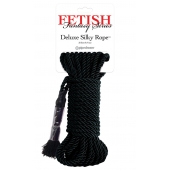Черная веревка для фиксации Deluxe Silky Rope - 9,75 м. - Pipedream - купить с доставкой в Нижнем Тагиле