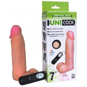 Фаллическая насадка Харнесс UNICOCK 7  с вибрацией - 19 см. - LOVETOY (А-Полимер) - купить с доставкой в Нижнем Тагиле