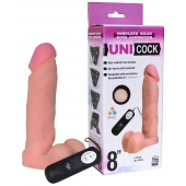 Фаллическая насадка Харнесс UNICOCK 8  с вибрацией - 20 см. - LOVETOY (А-Полимер) - купить с доставкой в Нижнем Тагиле