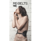 Пояс с клёпками Yona Black - Rebelts - купить с доставкой в Нижнем Тагиле