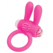 Розовое эрекционное виброкольцо A-toys с ушками - A-toys - в Нижнем Тагиле купить с доставкой