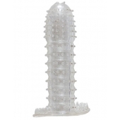 Гелевая прозрачная насадка c шипами - 12 см. - Toyfa Basic - в Нижнем Тагиле купить с доставкой