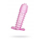 Гелевая розовая насадка с шипами - 12 см. - Toyfa Basic - в Нижнем Тагиле купить с доставкой