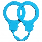 Голубые силиконовые наручники Stretchy Cuffs Turquoise - Lola Games - купить с доставкой в Нижнем Тагиле