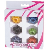 Набор из 6 разноцветных эрекционных колец - Toyfa Basic - в Нижнем Тагиле купить с доставкой