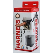 Насадка-фаллоимитатор на кожаных трусиках Harness Ultra Realistic 7  - 18 см. - LOVETOY (А-Полимер) - купить с доставкой в Нижнем Тагиле