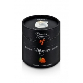Массажная свеча с ароматом клубники Bougie de Massage Gourmande Fraise - 80 мл. - Plaisir Secret - купить с доставкой в Нижнем Тагиле