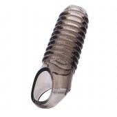 Дымчатая насадка с рёбрышками и подхватом мошонки ToyFa XLover - 12,5 см. - ToyFa - в Нижнем Тагиле купить с доставкой