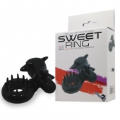 Чёрное эрекционное виброкольцо Sweet Ring с дельфинчиком - Baile - в Нижнем Тагиле купить с доставкой