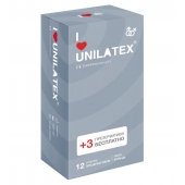 Презервативы с рёбрами Unilatex Ribbed - 12 шт. + 3 шт. в подарок - Unilatex - купить с доставкой в Нижнем Тагиле