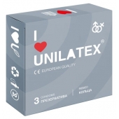 Презервативы с рёбрами Unilatex Ribbed - 3 шт. - Unilatex - купить с доставкой в Нижнем Тагиле