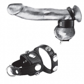 Утяжка для мошонки и пениса Cock Ring With 1  Ball Stretcher And Optional Weight Ring - BlueLine - купить с доставкой в Нижнем Тагиле