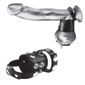 Утяжка на пенис и мошонку Cock Ring With 1.5  Ball Stretcher And Optional Weight Ring - BlueLine - купить с доставкой в Нижнем Тагиле