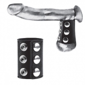 Утяжка на пенис на кнопочках 100% PVC STRAP WITH METAL SNAP - BlueLine - купить с доставкой в Нижнем Тагиле