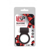 Чёрное эрекционное виброкольцо LIT-UP SILICONE STIMU RING 3 BLACK - Dream Toys - в Нижнем Тагиле купить с доставкой