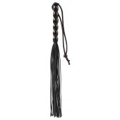 Чёрная мини-плеть из резины Rubber Mini Whip - 22 см. - Blush Novelties - купить с доставкой в Нижнем Тагиле
