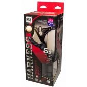 Пояс харнесс премиум класса WOMAN SIMPLEX(S) с 3 черными насадками - LOVETOY (А-Полимер) - купить с доставкой в Нижнем Тагиле