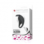Чёрное эрекционное кольцо с вибрацией Rabbit Vibrator - Baile - в Нижнем Тагиле купить с доставкой