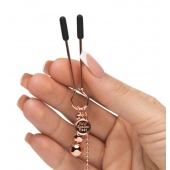 Золотистые зажимы для сосков и клитора All Sensation Nipple and Clitoral Chain - Fifty Shades of Grey - купить с доставкой в Нижнем Тагиле